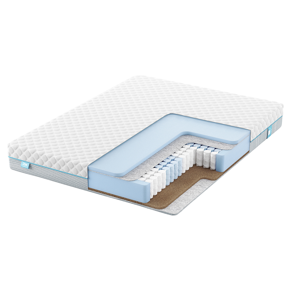 Матрас с независимыми пружинами PROMTEX Soft Standart Combi Жесткий / Средне-мягкий 195x190